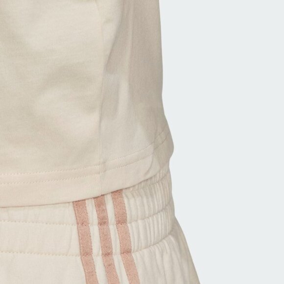 Adidas 100% Cotton Short Sleeve Crop Top Linen Color Women's Size US 3X - Picture 16 of 16